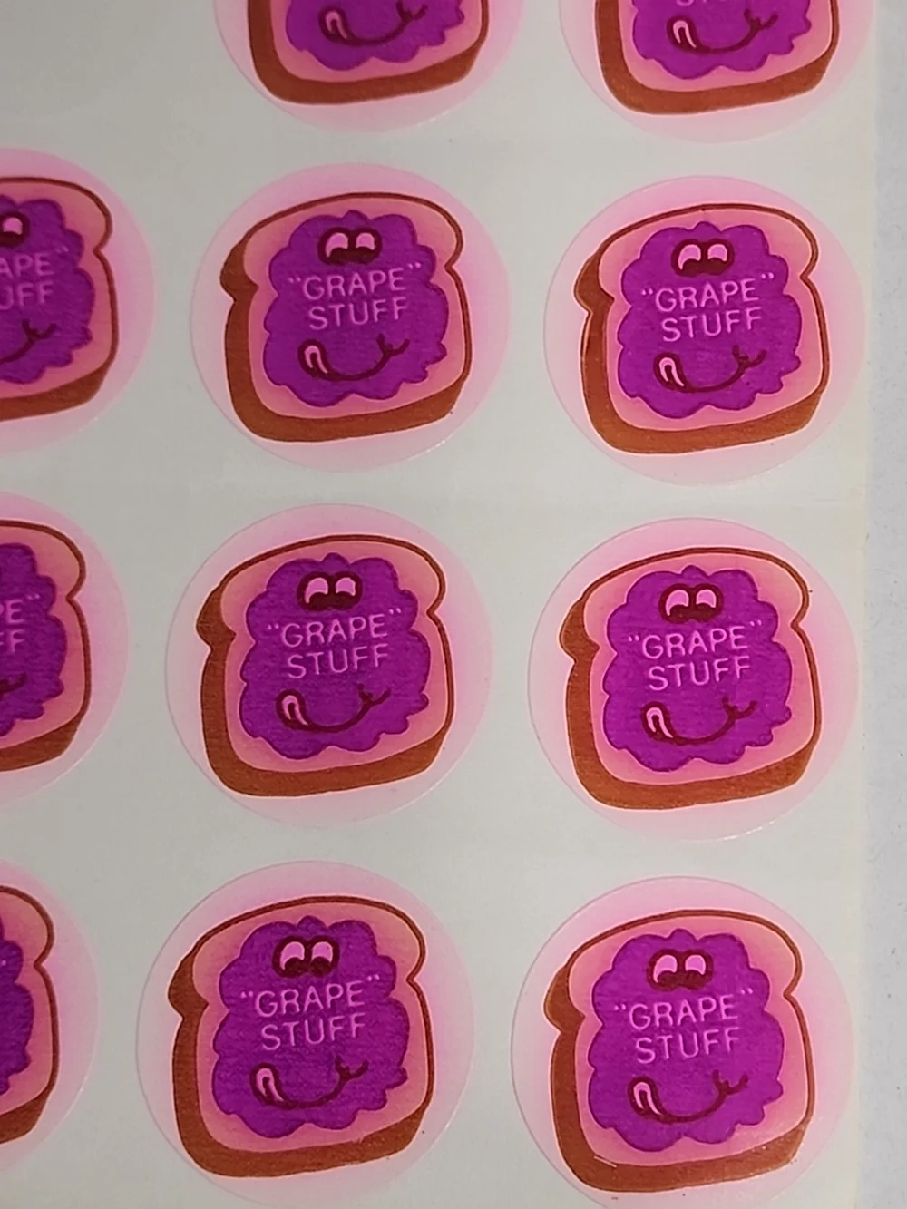 Vintage 1981 TREND Scratch n' Sniff Stinky Stickers Grape and Watermelon 11ct